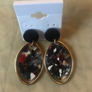 Black and gold earrings